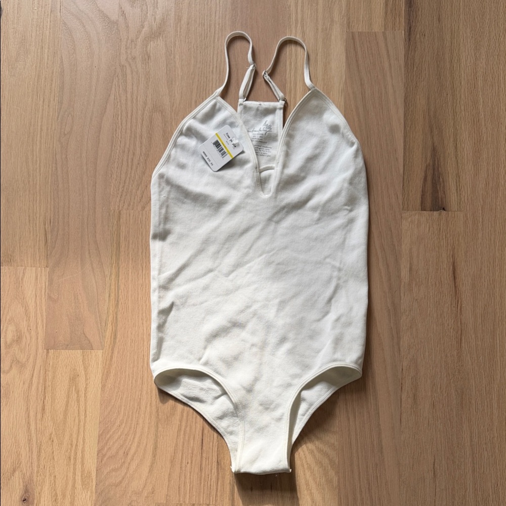 Free People M/L Cream Bodysuit NWT